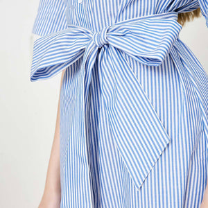 Striped Short Sleeved Shirt Dress